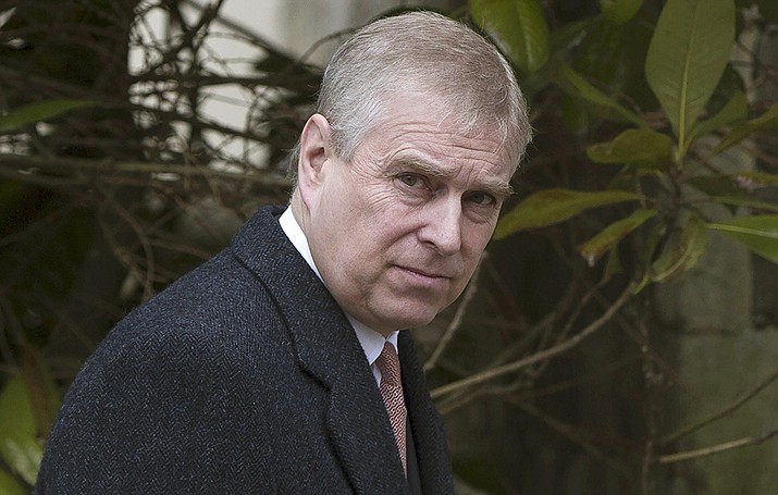 Britain's Prince Andrew is photographed on Aug. 11, 2021. Prince Andrew will face a civil sex case trial after a US judge dismissed a motion by his legal team to have the lawsuit thrown out, it was reported on Wednesday, Jan. 12, 2022. (Neil Hall/PA via AP, File)