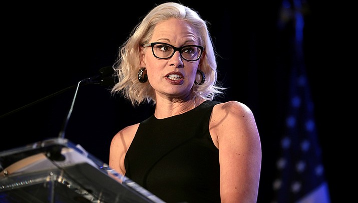 U.S. Sen. Kyrsten Sinema (D-Arizona), while supporting voting rights legislation, is still opposed to changing Senate filibuster rules so the measures can be passed with a simple majority vote. (Photo by Gage Skidmore, cc-by-sa-2.0, https://bit.ly/3fYVSPn)