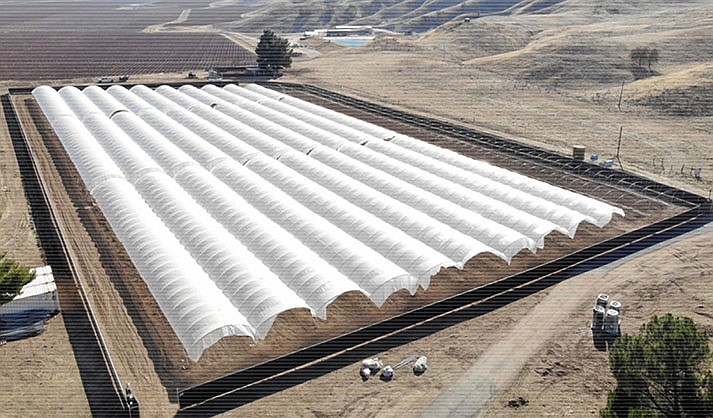 Hollister Bioscience's plan is to erect temporary hoop houses and eventually greenhouses for growing cannabis on 30 acres. (Courtesy)