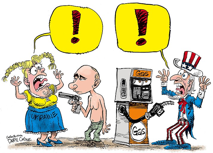 Editorial cartoon (2): Feb. 21, 2022