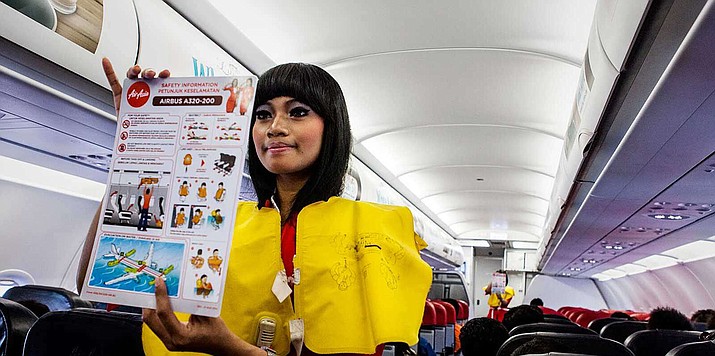 Paying attention during the safety talk is part of airline safety. (Courier stock image)