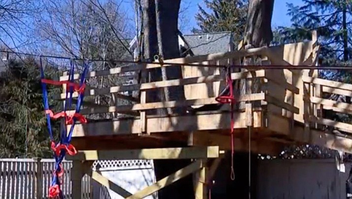 A treehouse has created quite the stir, for its size. (Courtesy photo)