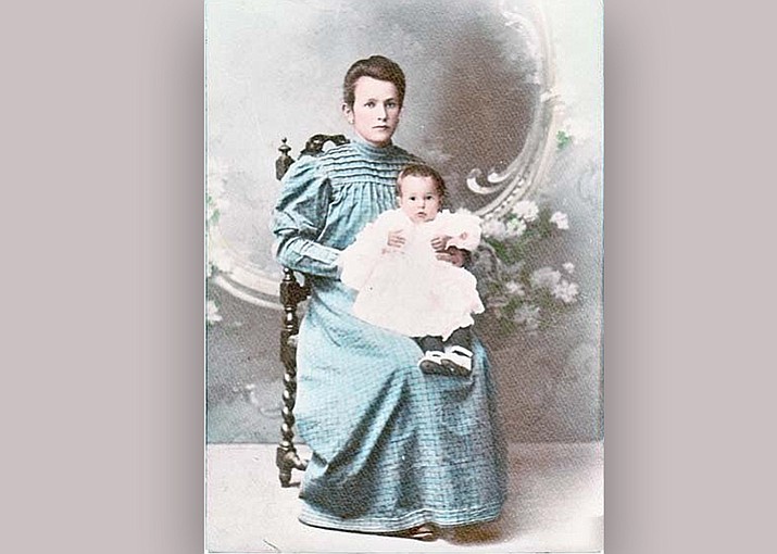 Gonzalez family matriarch, Carmen Gonzalez, with her first born child, Neva. Carmen arrived in Williams from Santander, Spain in 1909 to be with her husband. This was three years before Arizona was to become a state in 1912. (Photo/Williams Historic Photo Archives)