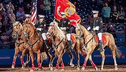 Marine Corps Mounted Color Guard out of Barstow, California, will be part of the dedication ceremony at Verde Valley Stand Down March 25. (Courtesy photo)