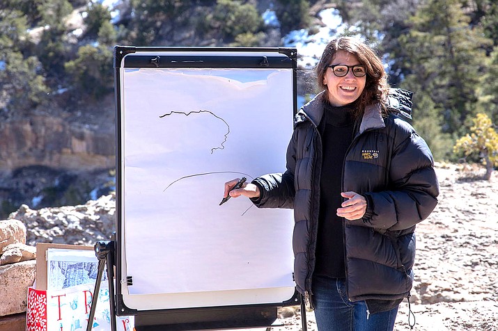 Daniele Genadry at a drawing workshop earlier in the month. (NPS Photo)