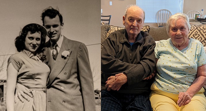 Joseph Robert (Bob) McGowan and Shirley Darlene Griffith got married in secret at the home of a Priest 70 years ago.