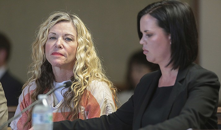 Lori Vallow Daybell glances at the camera during her hearing on March 6, 2020, in Rexburg, Idaho. (John Roark/The Idaho Post-Register via AP, Pool, File)