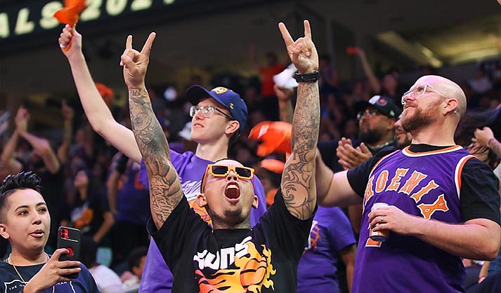 Phoenix Suns fans have been animated and vocal this season, and coach Monty Williams said the team is grateful. (File photo by Catie Cheshire/Cronkite News)