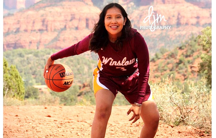 Winslow High School student Kylie Begay has committed to play basketball at Chandler Gilbert Community College)