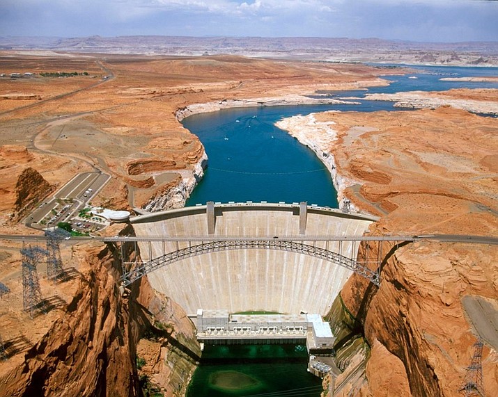 Glen Canyon Dam is operating at its lowest elevation since its initial filling in the 1960s. The dam recently received the 3rd International Milestone High Concrete Dam Project Award. (Submitted Photo)