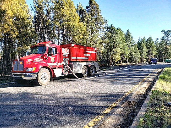 Small fire stopped at .94 acre near Parks. (Photo/PonderosaFire)