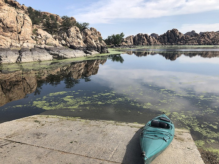 Shown is the boat dock at Watson Lake in Prescott. The recreation area will be open as of 6 a.m. today after being closed during the Crooks Fire. (Cindy Barks/Courier file photo)