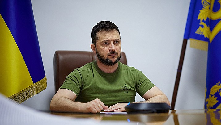 A baseball signed by Ukrainian President Volodymyr Zelenskyy sold at auction Wednesday for over $50,000. (Photo by Ukraine Presidential Office, cc-by-sa-1.0, https://bit.ly/37NVvpp)