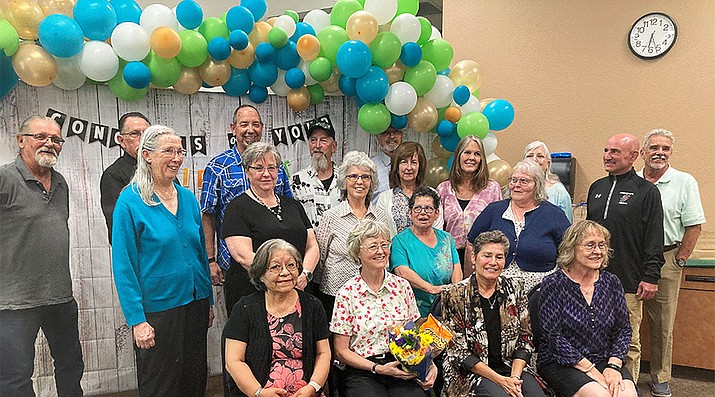 The Humboldt Unified School District retirees who attended the dinner reception hosted by the Governing Board before its May 10 meeting, the last during the 2021-2022 school year. (Nanci Hutson/Courier)
