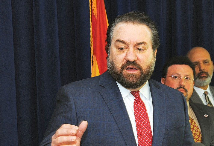 The Biden administration says Arizona  Attorney General Mark Brnovich, shown above, has no right to second guess — and sue — over the president’s decision to set a $15 minimum wage for employees of federal contractors. (AP file photo)