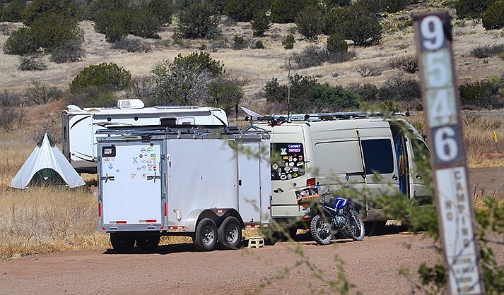 Most dispersed camping sites in Sedona on the Forest Road 525 corridor will close soon and campers will be corralled into eight designated camping areas. (VVN/Vyto Starinskas)