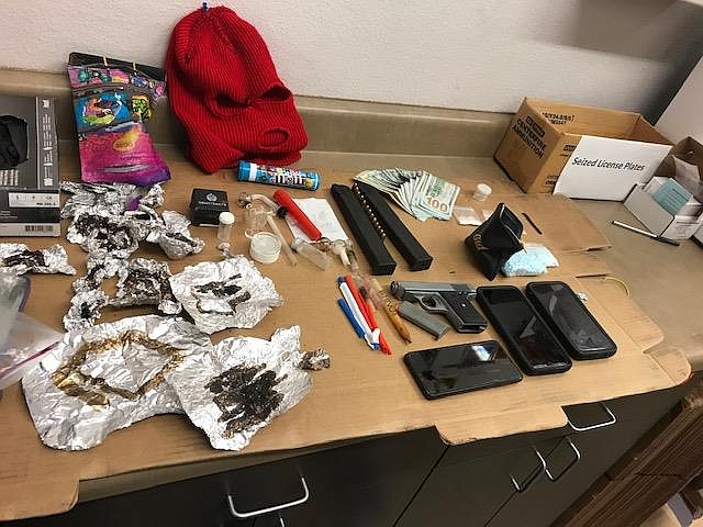 Navajo County Sheriff's Office found fentanyl pills, methamphetamine and a firearm during a traffic stop in Heber.(Photo/Navajo County Sheriff's Office)
