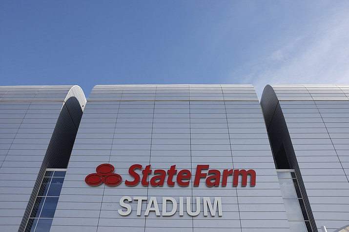 State Farm Stadium seen in a general outside view before a game between the Houston Texans and the Arizona Cardinals, Sunday, Oct. 24, 2021, in Glendale. (Matt Patterson/AP)