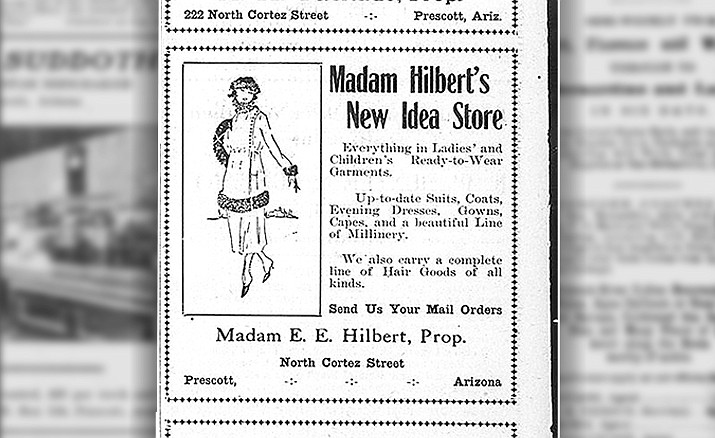Ad for Madam Hilbert’s New Idea Store from the Phoenix Tribune Nov. 8, 1919. 
(Phoenix Tribune/Courtesy)