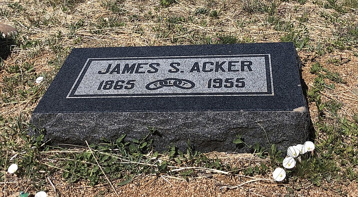 Twentieth-century Prescott benefactor J.S. Acker is buried in the Independent Order of Odd Fellows Cemetery on South Virginia Street, not far from the location of Acker Park for which Acker donated the land. (Cindy Barks/Courier)