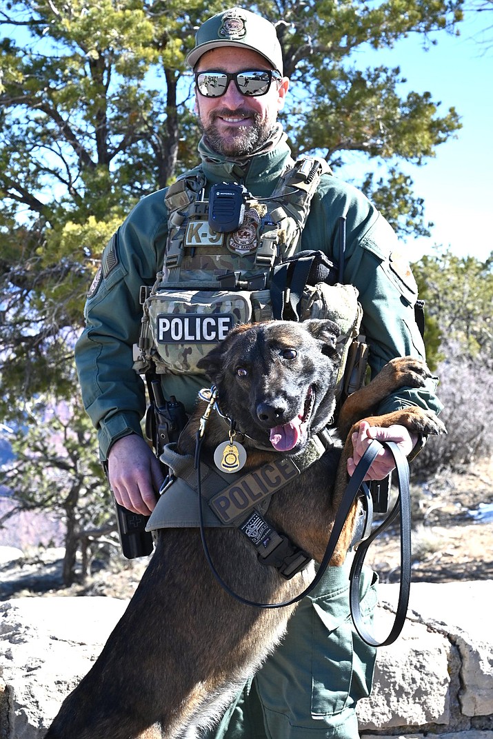 Grand Canyon National Park recognized law enforcement, including its K9 unit last week for National Police Week. (Photo/NPS)