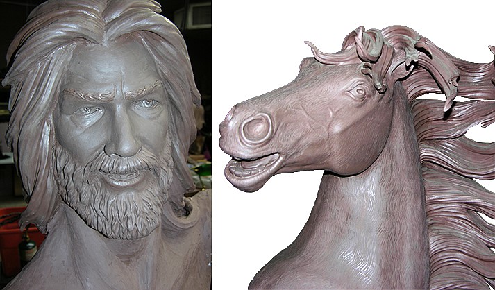 John Soderberg’s new works Zeus and Pegasus. (Cindy Cole/courtesy)