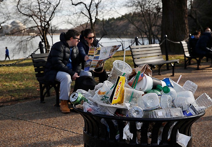 The Interior Department said on June 8, it will phase out single-use plastic products on national parks and other public lands over the next decade. (AP Photo/Jacquelyn Martin, File)