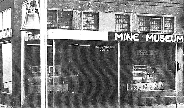 The Mine Museum, located in the center of Jerome, was painted “dusty rose” just before it opened. The small gift shop was in the front part of the building. (Photo 1967)
