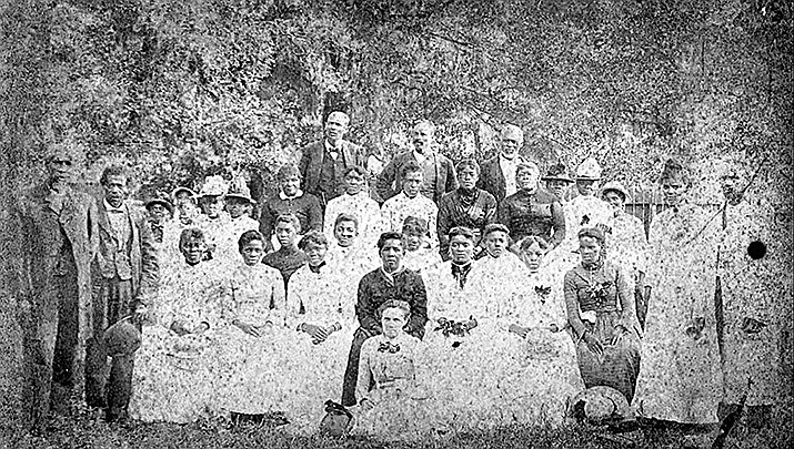 Retailers and marketers have been quick to commemorate Juneteenth with an avalanche of merchandise from ice cream to T-shirts. A photo taken at a Juneteenth celebration in Houston in 1880 is pictured. (Public domain, https://bit.ly/3y9qiaB)