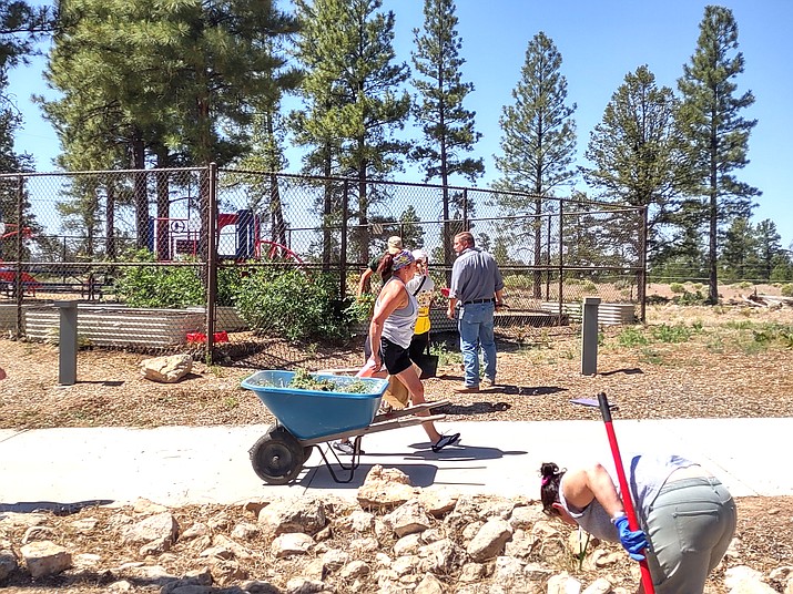 The town of Tusayan held its Community Garden Clean-up Day June 10. (Photo/Town of Tusayan)
