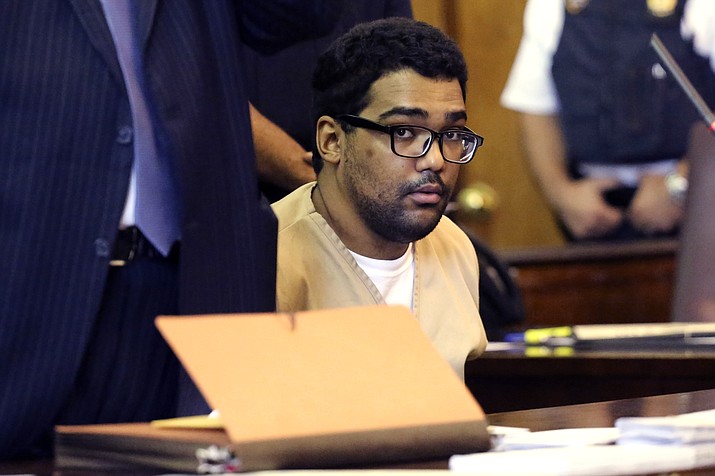 Richard Rojas, of the Bronx, N.Y., appears in Manhattan Supreme Court during his arraignment, July 13, 2017, in New York. Rojas, who drove his car through crowds of people in Times Square in 2017, killing a young tourist and maiming helpless pedestrians, was cleared of responsibility Wednesday, June 22, 2022, because of mental illness. (Jefferson Siegel/The Daily News via AP, Pool, File)