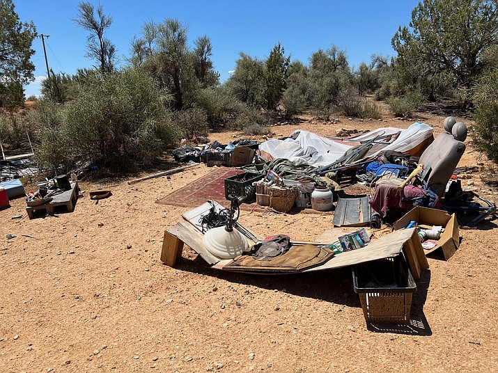 Waste is littered on public lands June 25. (YCSO/Courtesy)