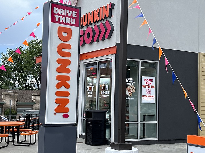 Dunkin’ opened a  GO Drive Thru Only’ store at 1020 Willow Creek Road in Prescott July 1, 2022. The store is celebrating its grand opening through Thursday, July 7, 2022. (Courtesy/The Ferraro Group Phoenix)