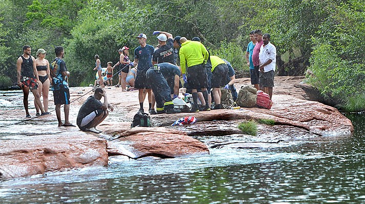 Swimmers perform CPR after near-drowning at Red Rock Crossing