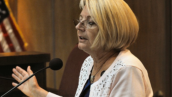 FBI agents looking into events surrounding former President Donald Trump’s efforts to overturn his 2020 election loss have subpoenaed Arizona Senate President Karen Fann. (File photo by Howard Fischer/For the Miner)