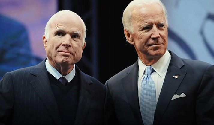 The late Sen. John McCain will be honored by Biden July 7 with the Presidential Medal of Freedom. (File photo courtesy the Biden Campaign)