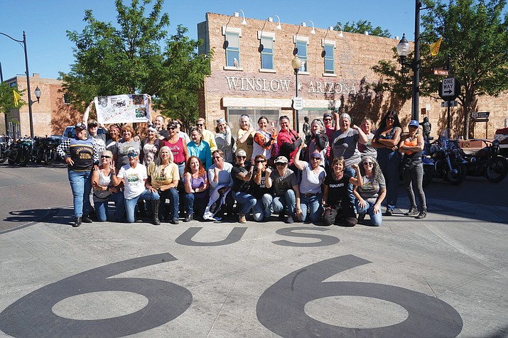 The inaugural Chix on 66 ride came through Winslow and Williams June 23. The trip began in Chicago and ended in Santa Monica, California. (Photos/Chix on 66)