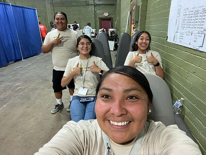 Hopi community health representatives volunteer their time at the Arizona Dental of Mission of Mercy event held in June where free dental care was offered to residents of northern Arizona. (Photos/Hopi Community Health Representatives Program)