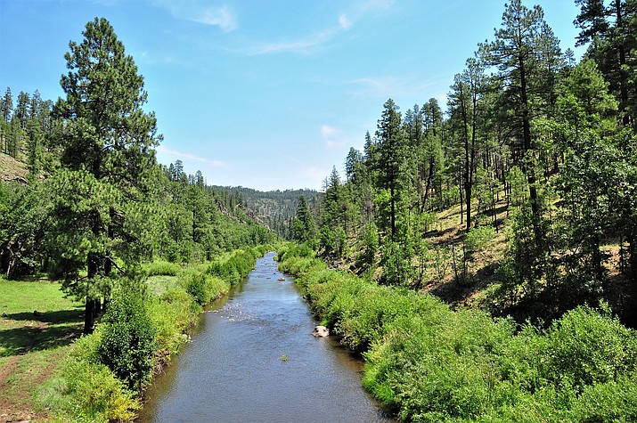 The Black River at Wild Cat Bridge on the Apache-Sitgreaves National Forest. Janie Croxen Ringleberg has been a fire lookout for the U.S. Forest Service for the last 30-years. (Photo/U.S. Forest Service)