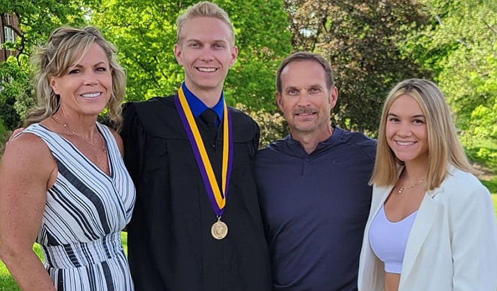 Chase Decker and family at his college graduation. (Submitted)