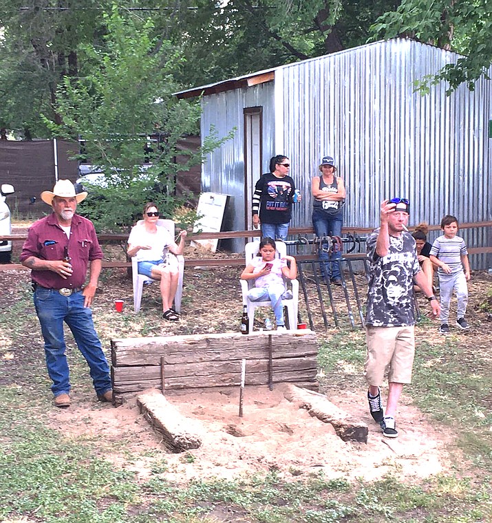 Friends and family gather for the Richard Aguilar Horseshoe Tournament at American Legion Cordova Post 13 in July (Submitted photo)