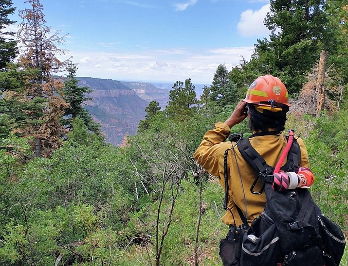 The Dragon Fire on the North Rim is at 1,375 acres. (Photo/NPS)