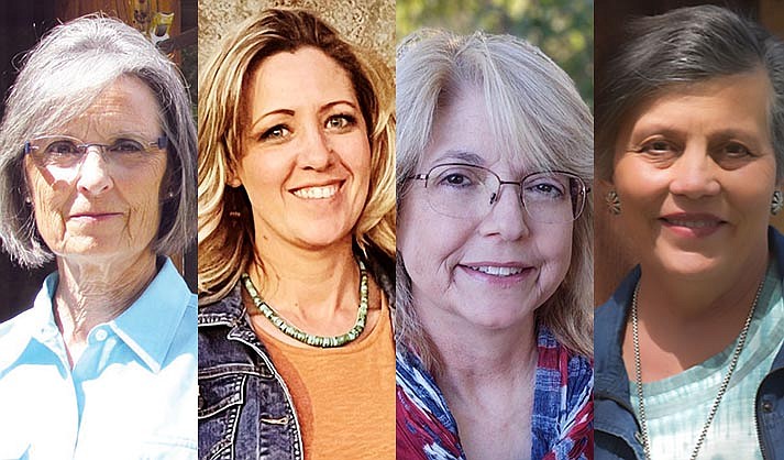 Mayor Dee Jenkins (from left), Marie Moore, Wendy Escoffier and Robin Whatley were winners in Camp Verde's municipal elections Aug. 2, according to the unofficial tally. (Submitted photos)