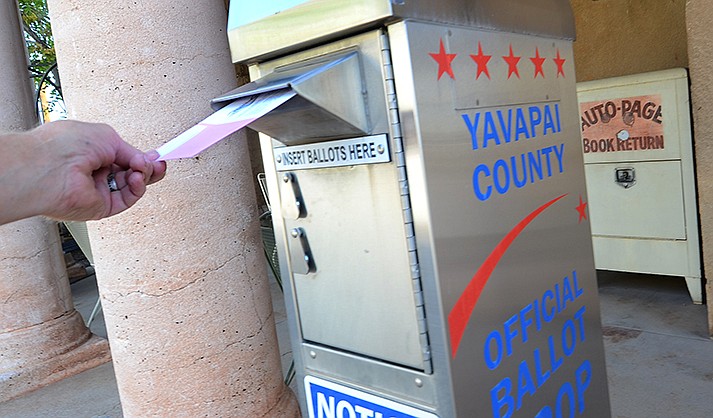 A ballot is cast in Jerome on Tuesday Aug. 2, 2022. (VVN/File/Vyto Starinskas)