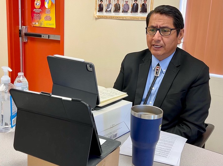 Navajo Nation President Jonathan Nez testifies before Congress July 28 in support of securing advanced appropriations for IHS. (Photo/OPVP)