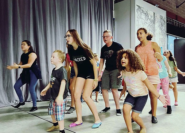 Children in the cast for Seussical the Musical Jr. rehearse. (Courtesy)