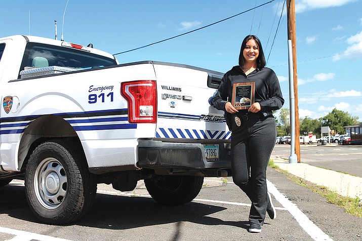Grace Dash, a four year veteran of Williams Police Department was named the 2022 Fraternal Order of Police Officer of the Year for the department. (Loretta McKenney/WGCN)