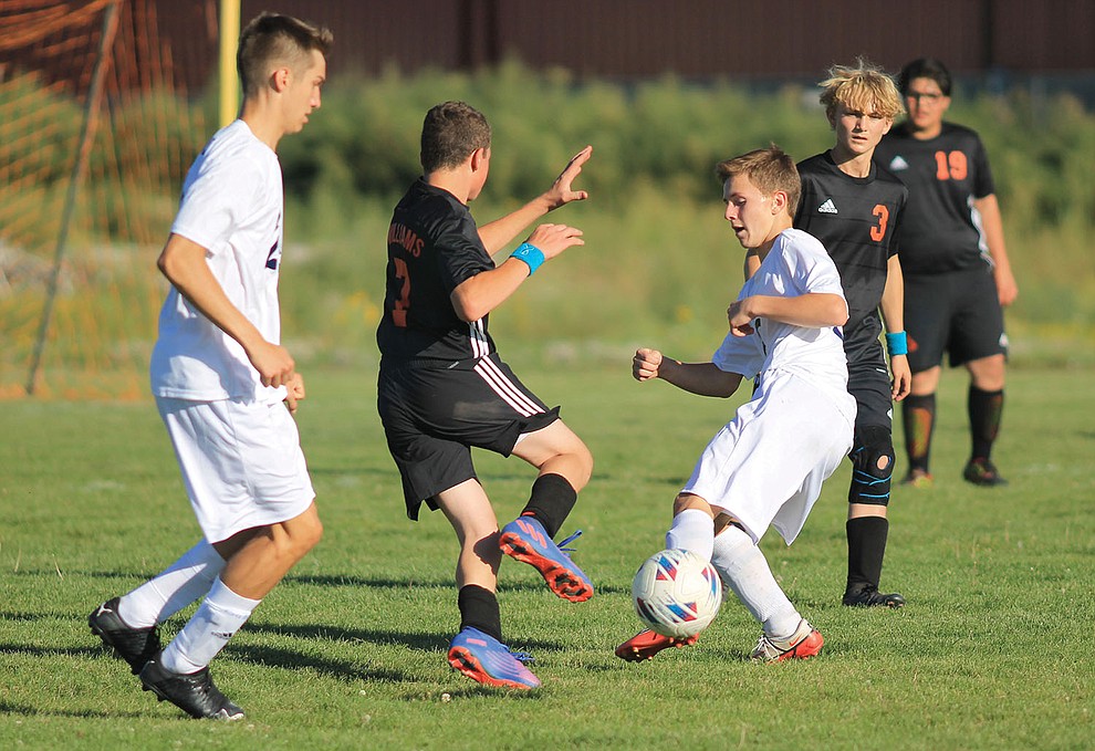 The Williams Vikings faced the Ash Fork Spartans in a match in Williams Sept. 1. The Spartans won 7-2. (Wendy Howell/WGCN)