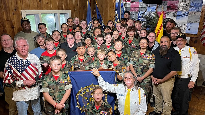 Young Marines gather at the American Legion building in Williams Sept. 10. (Abbigaile Urioste/WGCN)