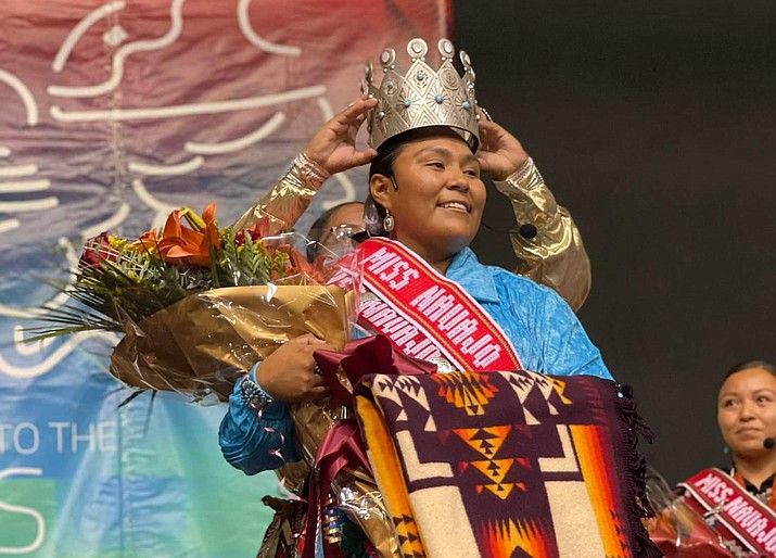 The Office of Miss Navajo Nation crowns its new Miss Navajo Nation, Valentina Clitso. She will serve the Nation for 2022-2023. (Photo/Office of Miss Navajo Nation)